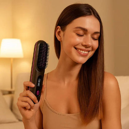 Easy Ceramic Hair Straightener Brush - Ortekor
