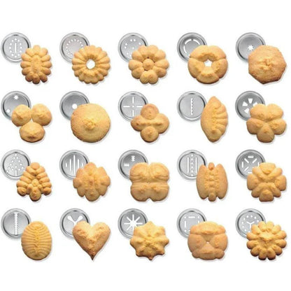 Máquina para hacer galletas Easy Bake con 20 boquillas y 4 accesorios