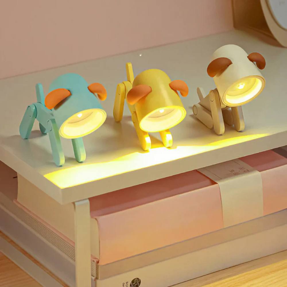 Divertida lámpara de escritorio con forma de animal, luz nocturna colorida para niños