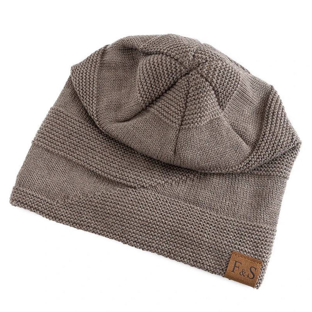 Gorro acogedor de invierno para hombre, gorro cálido de punto suave