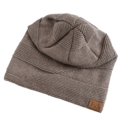 Gorro acogedor de invierno para hombre, gorro cálido de punto suave