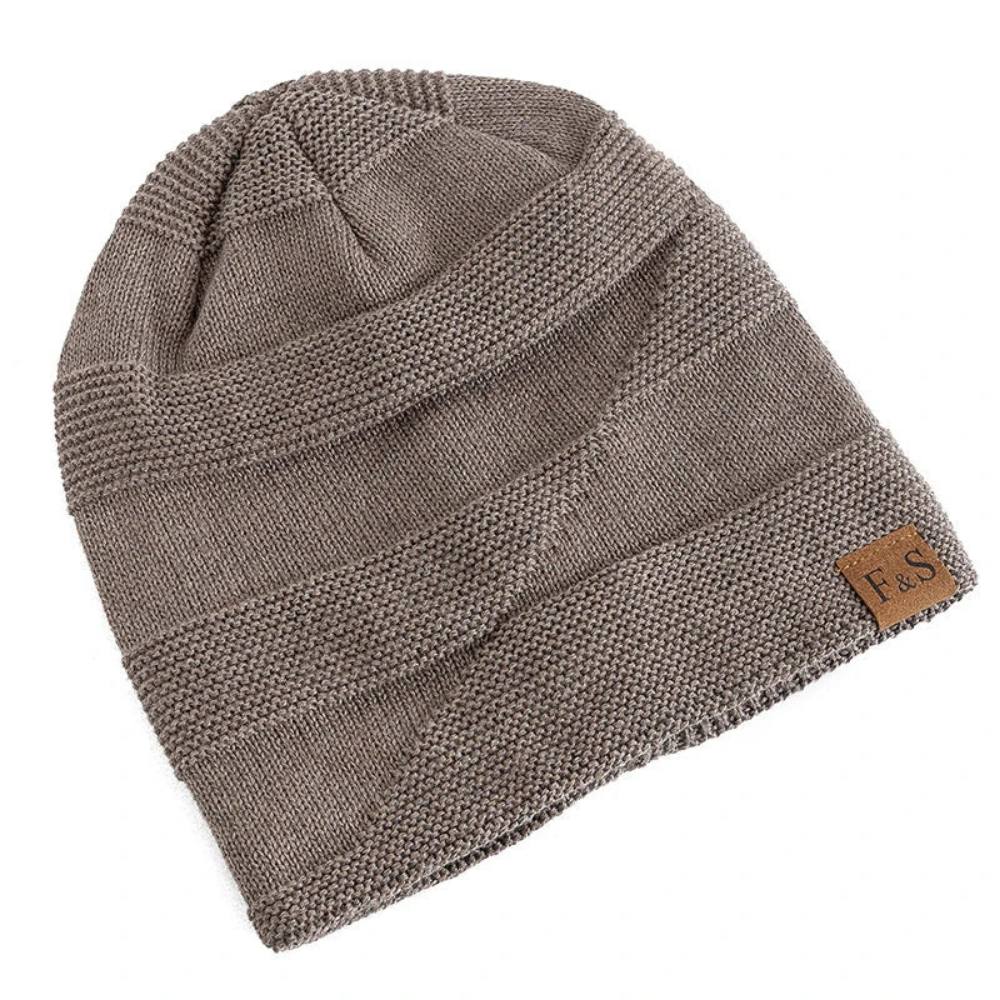Gorro acogedor de invierno para hombre, gorro cálido de punto suave