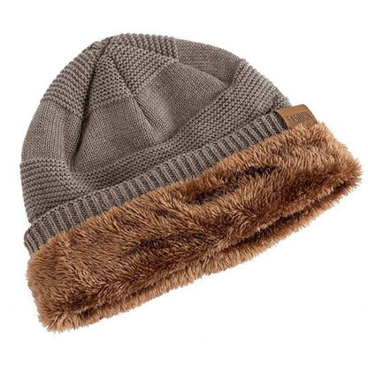 Gorro acogedor de invierno para hombre, gorro cálido de punto suave