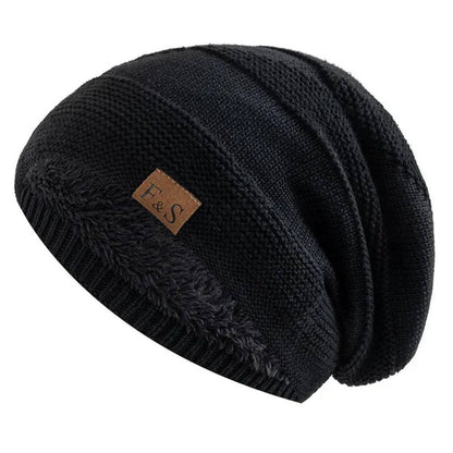 Gorro acogedor de invierno para hombre, gorro cálido de punto suave