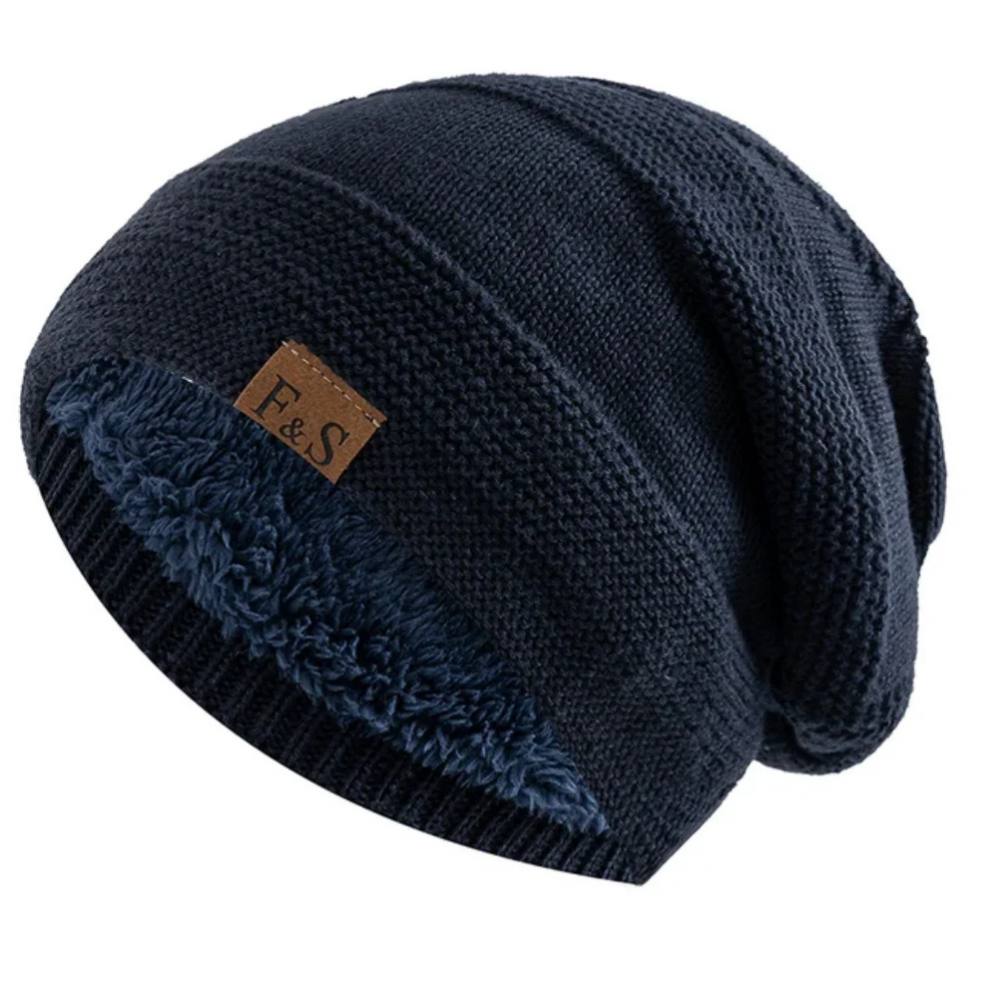 Gorro acogedor de invierno para hombre, gorro cálido de punto suave