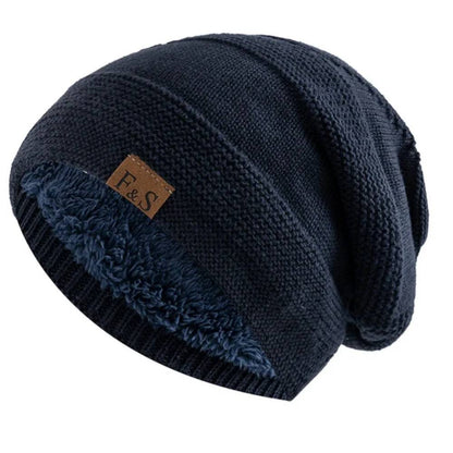 Gorro acogedor de invierno para hombre, gorro cálido de punto suave