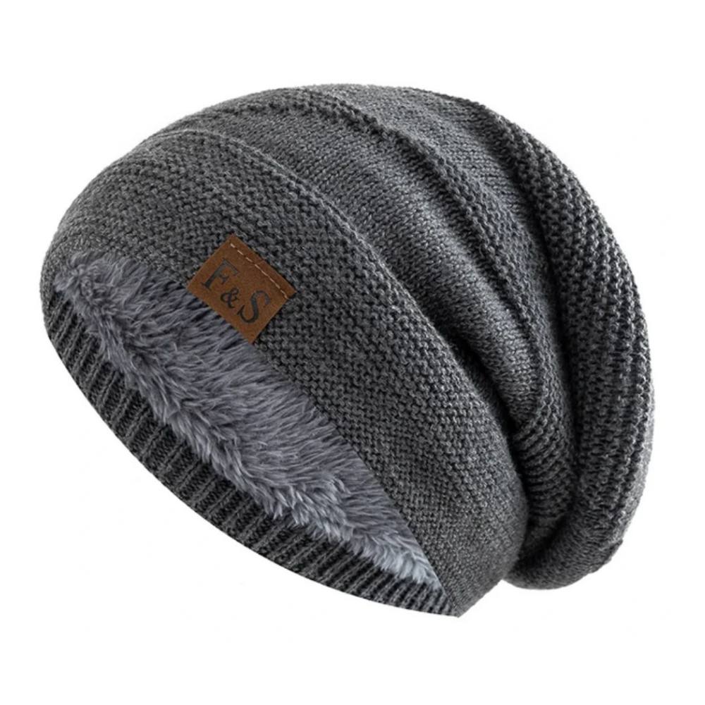 Gorro acogedor de invierno para hombre, gorro cálido de punto suave
