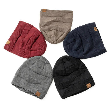 Gorro acogedor de invierno para hombre, gorro cálido de punto suave