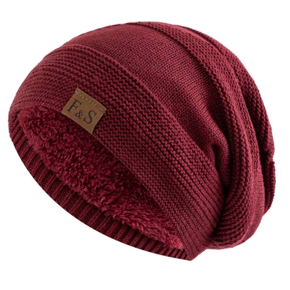 Gorro acogedor de invierno para hombre, gorro cálido de punto suave