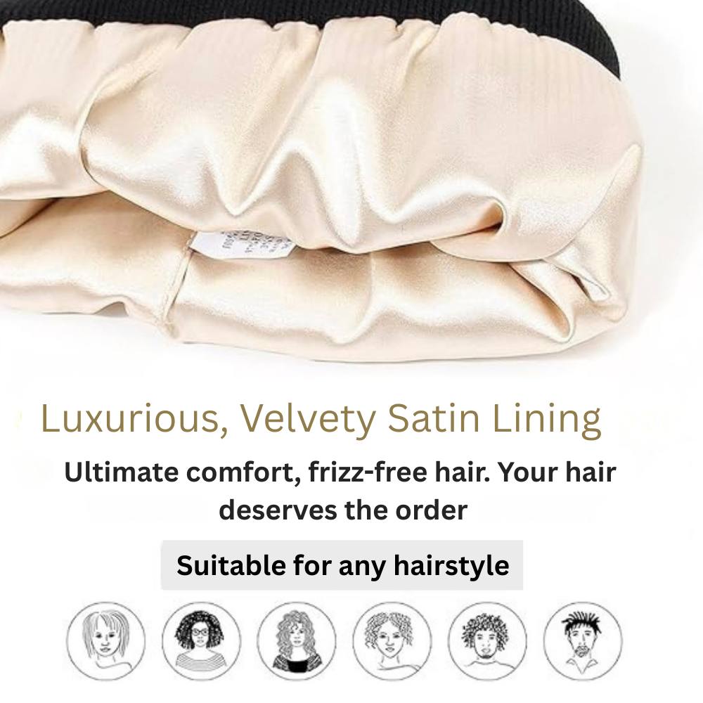 Gorro de lana suave para controlar el encrespamiento y alisar el cabello