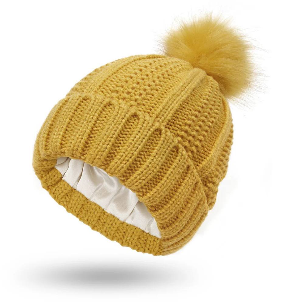 Gorro de lana suave para controlar el encrespamiento y alisar el cabello