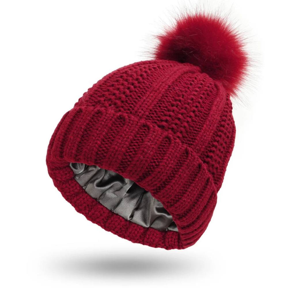 Gorro de lana suave para controlar el encrespamiento y alisar el cabello
