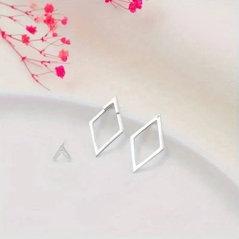 Pendientes Geométricos Sencillos, Tono Oro o Plata