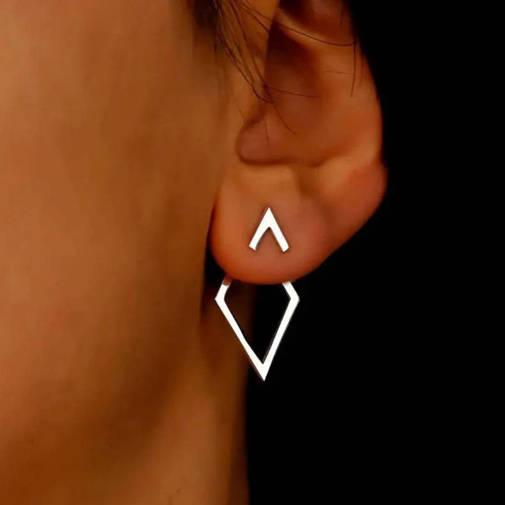 Pendientes Geométricos Sencillos, Tono Oro o Plata