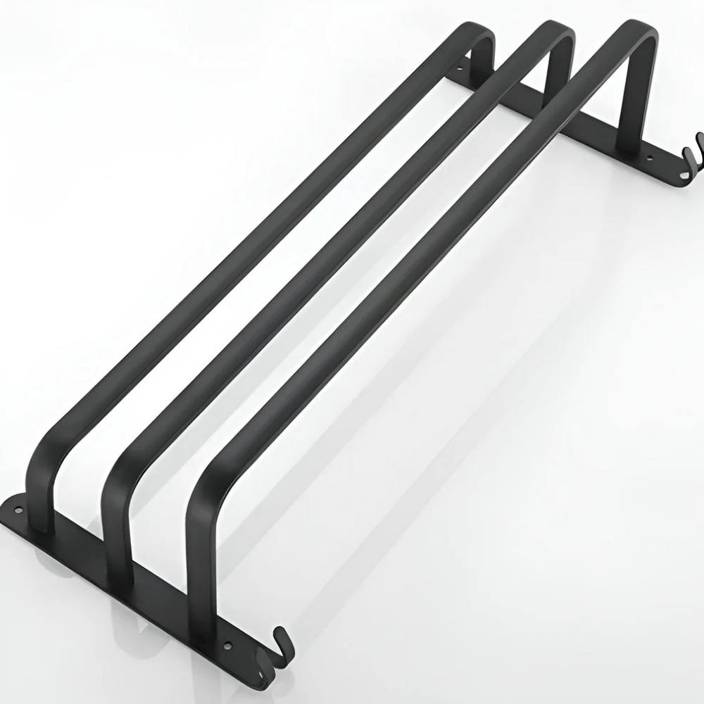 Toallero de pared compacto de 3 niveles