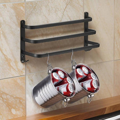 Toallero de pared compacto de 3 niveles