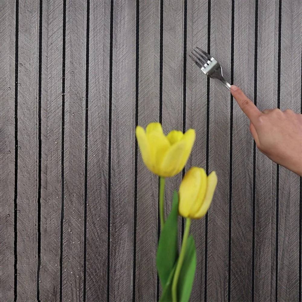 Paneles de pared de madera autoadhesivos con textura 3D