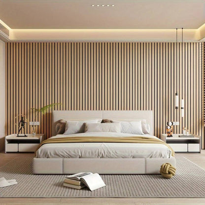 Paneles de pared de madera autoadhesivos con textura 3D