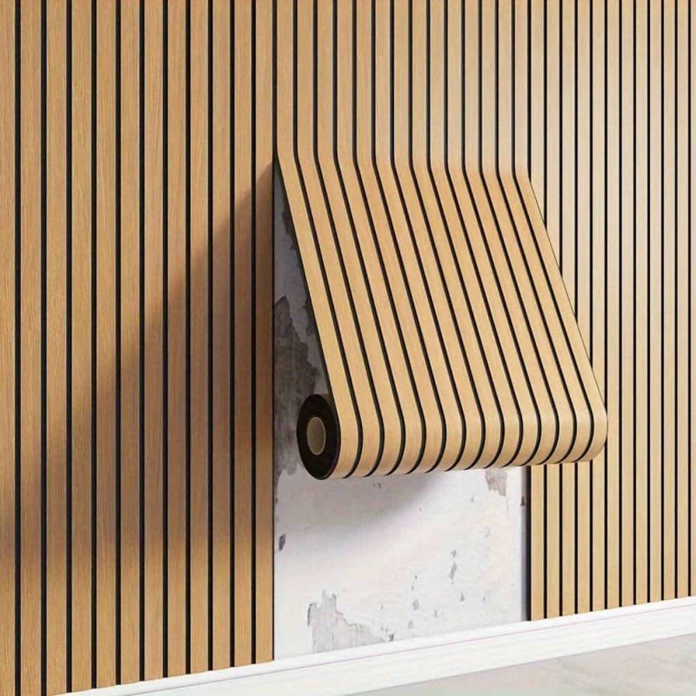 Paneles de pared de madera autoadhesivos con textura 3D