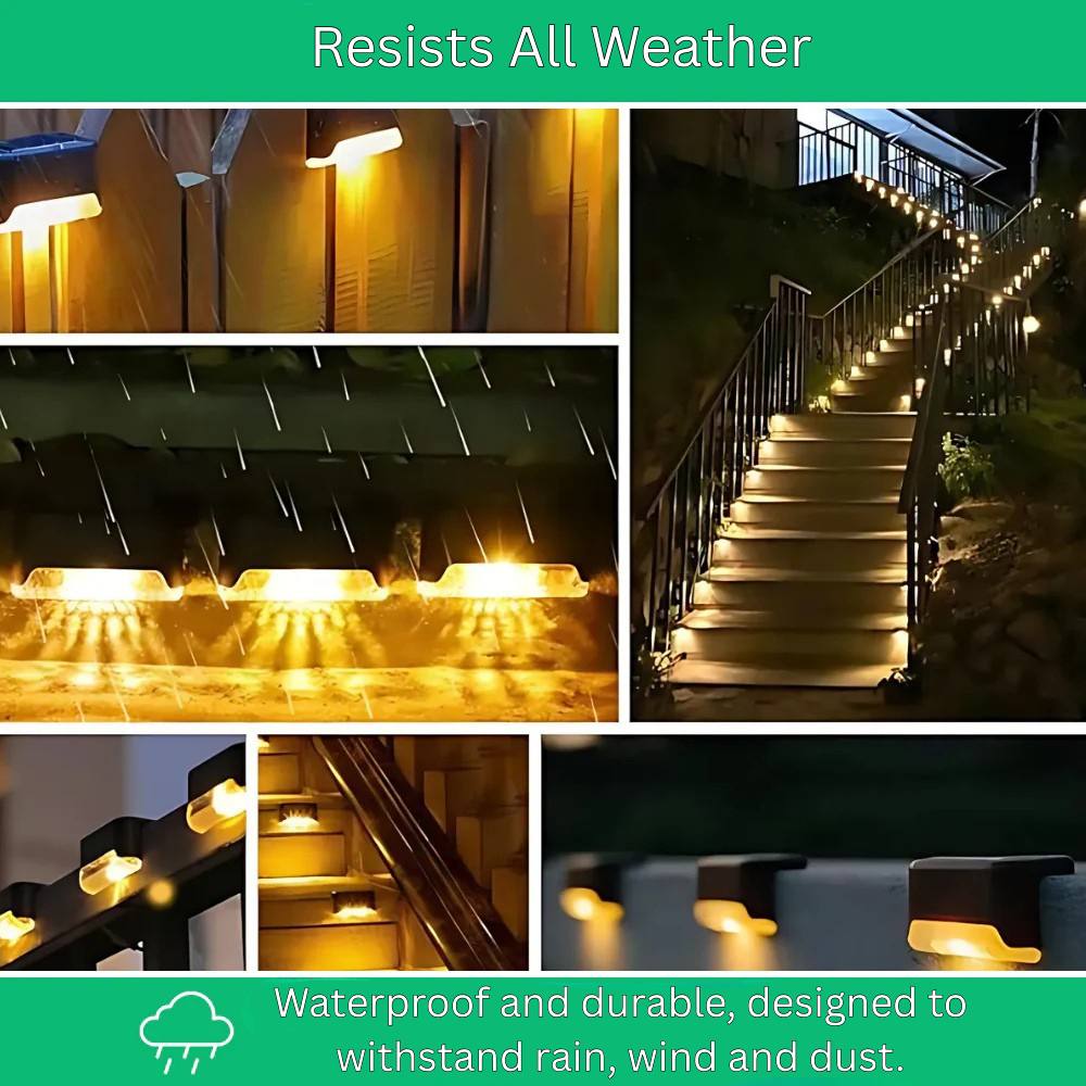 Luces solares exteriores de bajo consumo, impermeables y automáticas