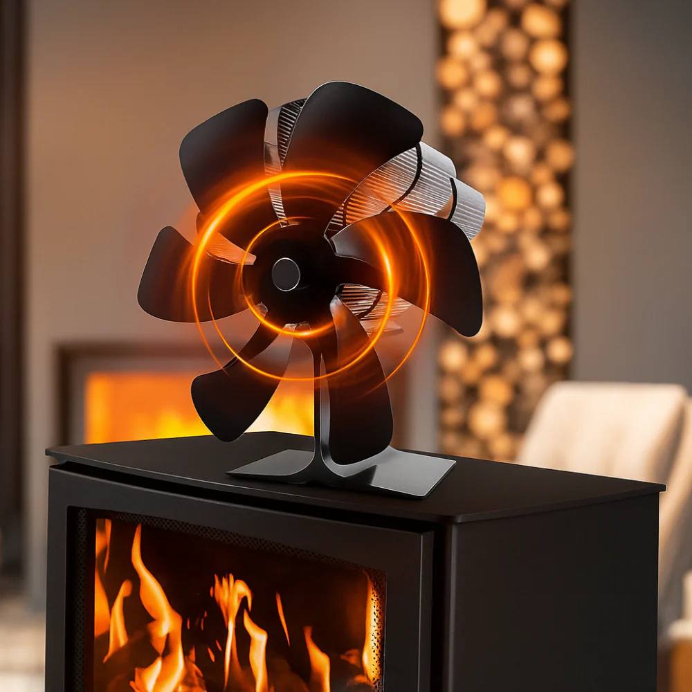 Quiet Wood Stove Fan for Better Heat Distribution - Ortekor