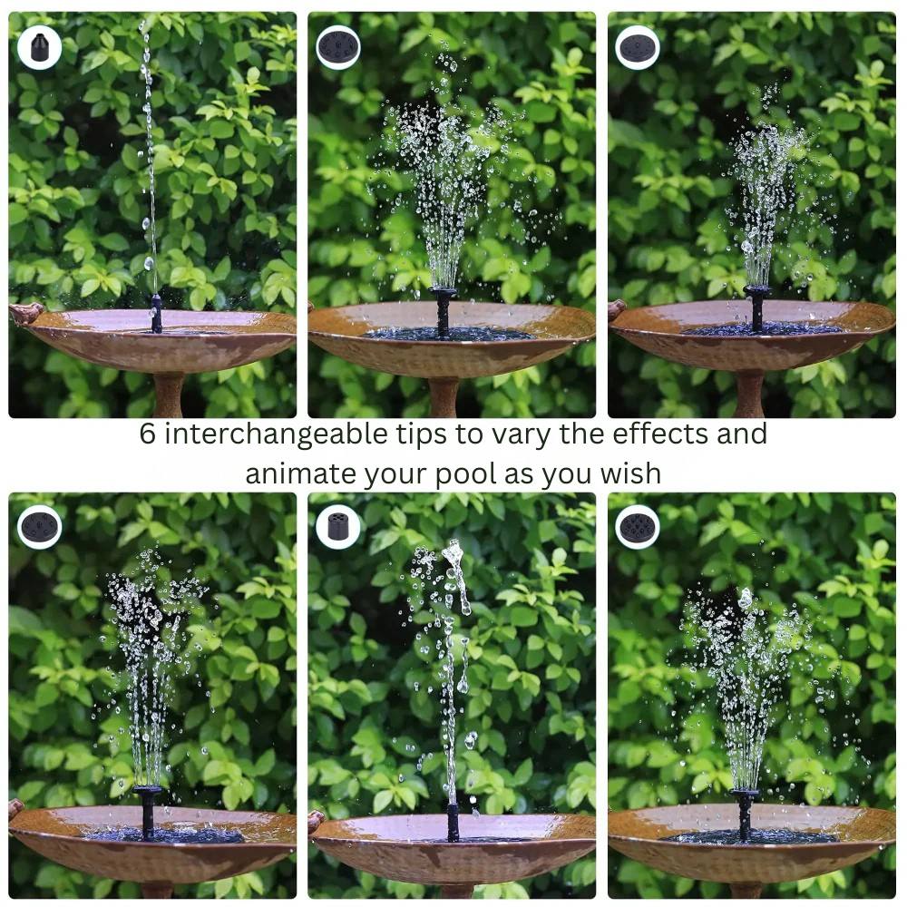 Fuente de agua pequeña para jardín, autónoma