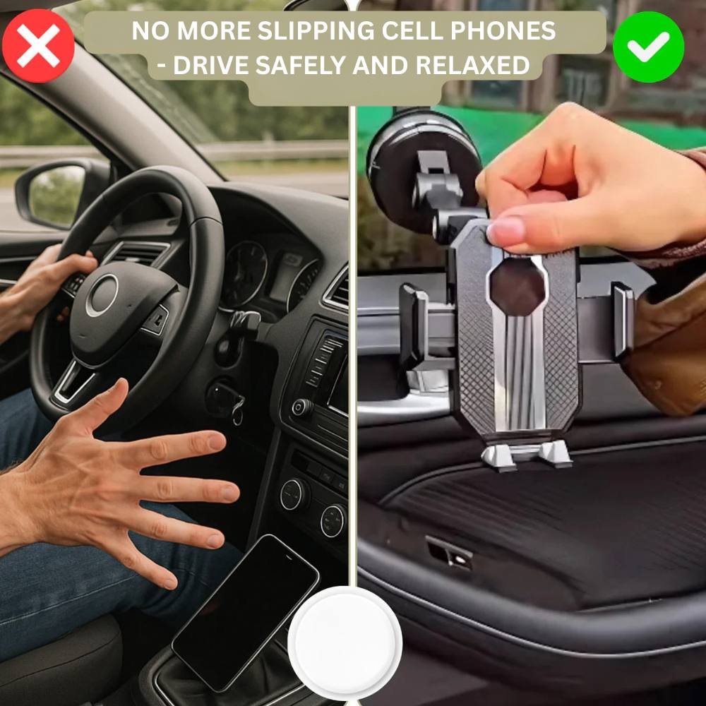 Soporte para Teléfono de Coche Easy Fit con Agarre Seguro y Rotación Ajustable