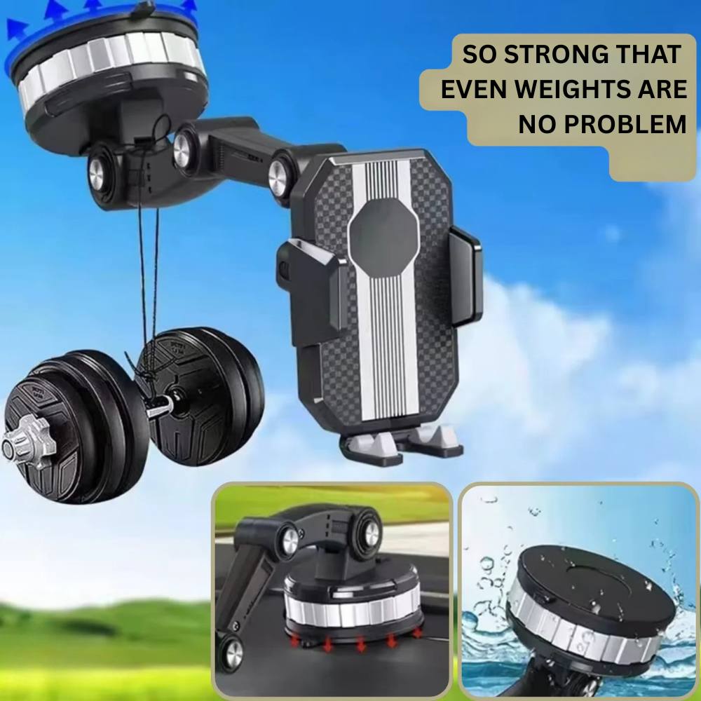 Soporte para Teléfono de Coche Easy Fit con Agarre Seguro y Rotación Ajustable