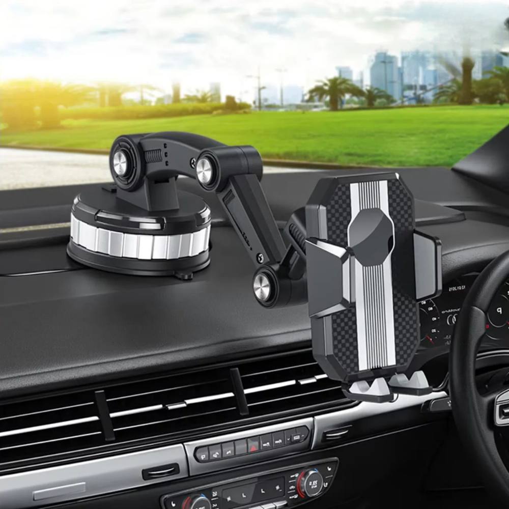 Soporte para Teléfono de Coche Easy Fit con Agarre Seguro y Rotación Ajustable