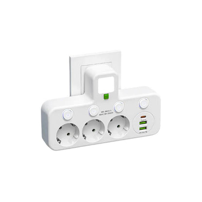 Regleta Protectora de Sobretensión Premium con USB y USB-C