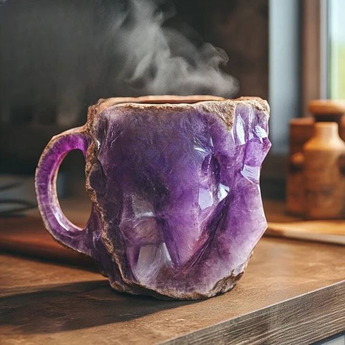 Taza de Café Artesanal Única de Cristal