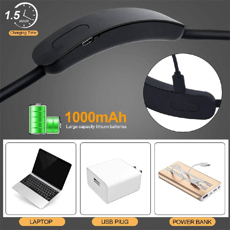 Lámpara de lectura LED ajustable y portátil para libros