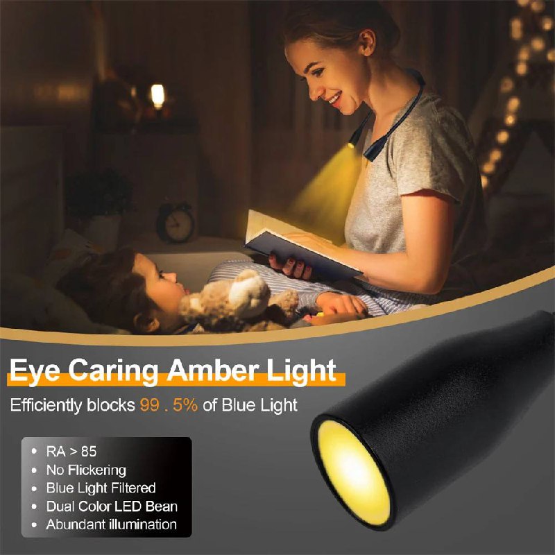 Lámpara de lectura LED ajustable y portátil para libros