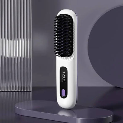Plancha Alisadora de Pelo Digital Portátil con Temperatura Ajustable