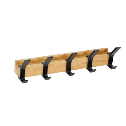 Perchero de Madera de 5 Ganchos, Diseño Moderno que Ahorra Espacio