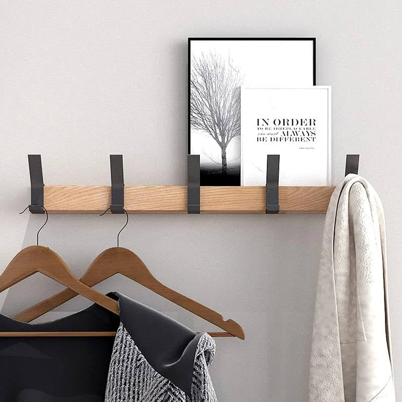 Perchero de Madera de 5 Ganchos, Diseño Moderno que Ahorra Espacio