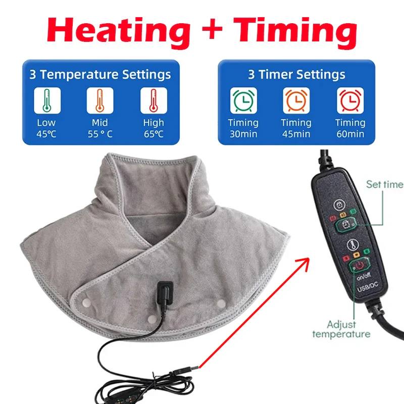 Warm Therapeutic Neck Wrap with Adjustable Heat Settings - Ortekor