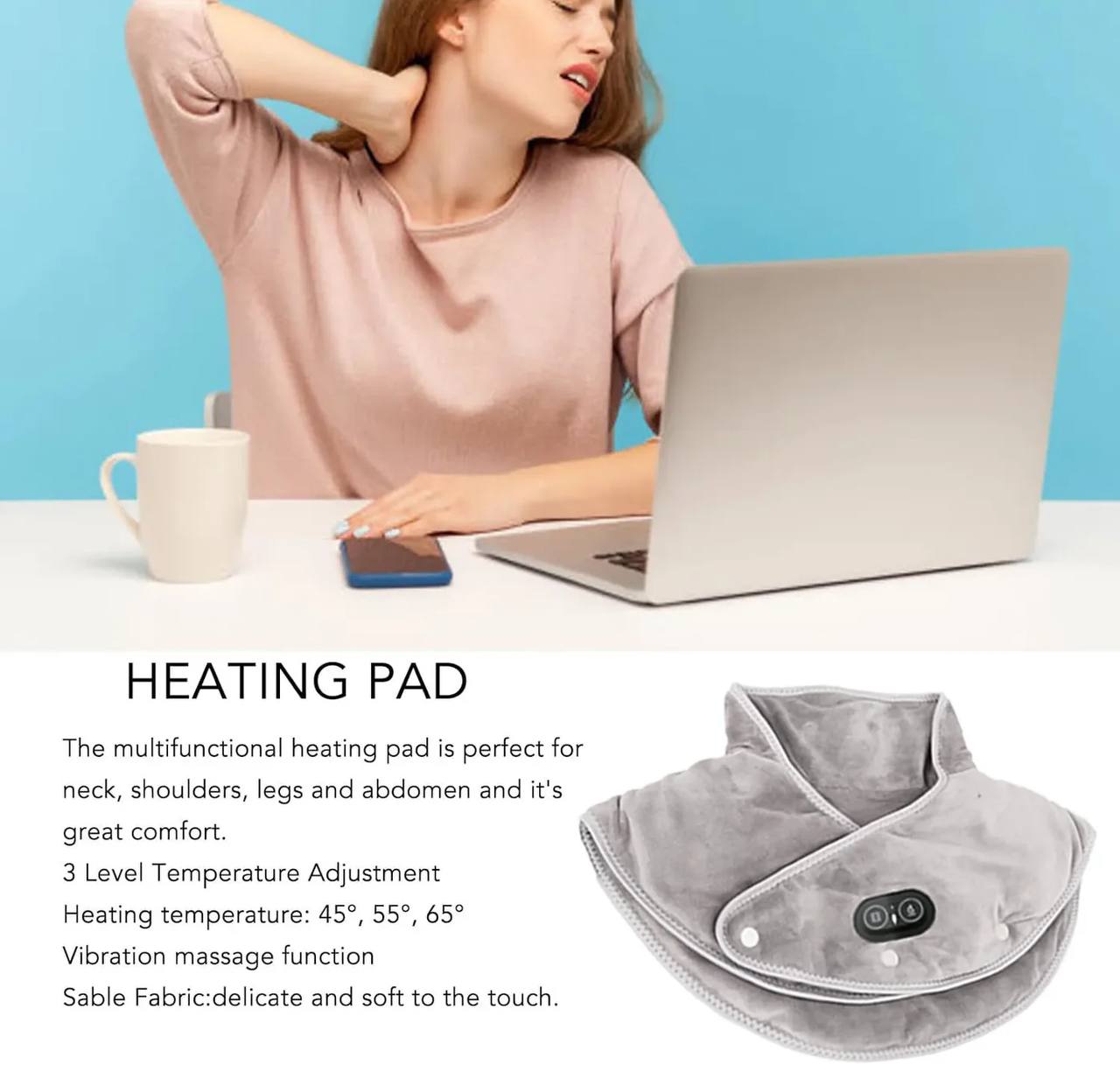 Envoltura térmica terapéutica para el cuello con ajuste de calor