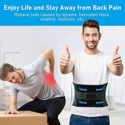 Faja Lumbar Ergonómica con Soporte de Acero Ajustable