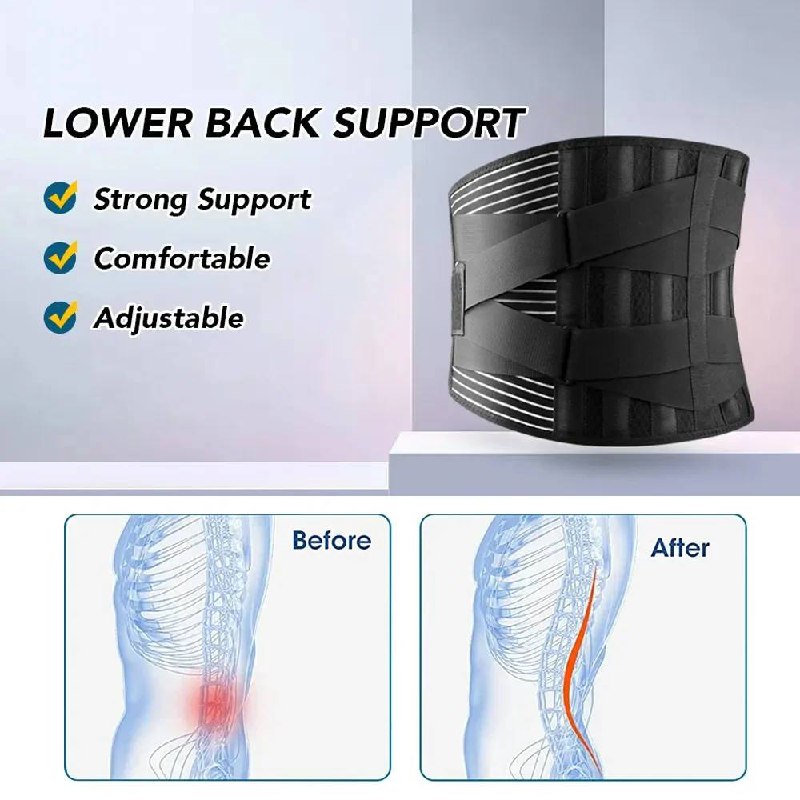 Faja Lumbar Ergonómica con Soporte de Acero Ajustable