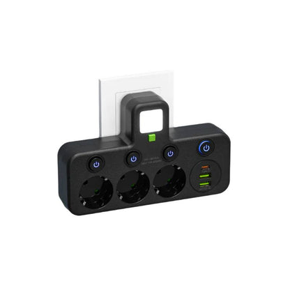 Regleta Protectora de Sobretensión Premium con USB y USB-C