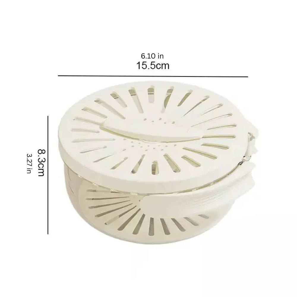 Práctico cuenco colador de cocina 2 en 1