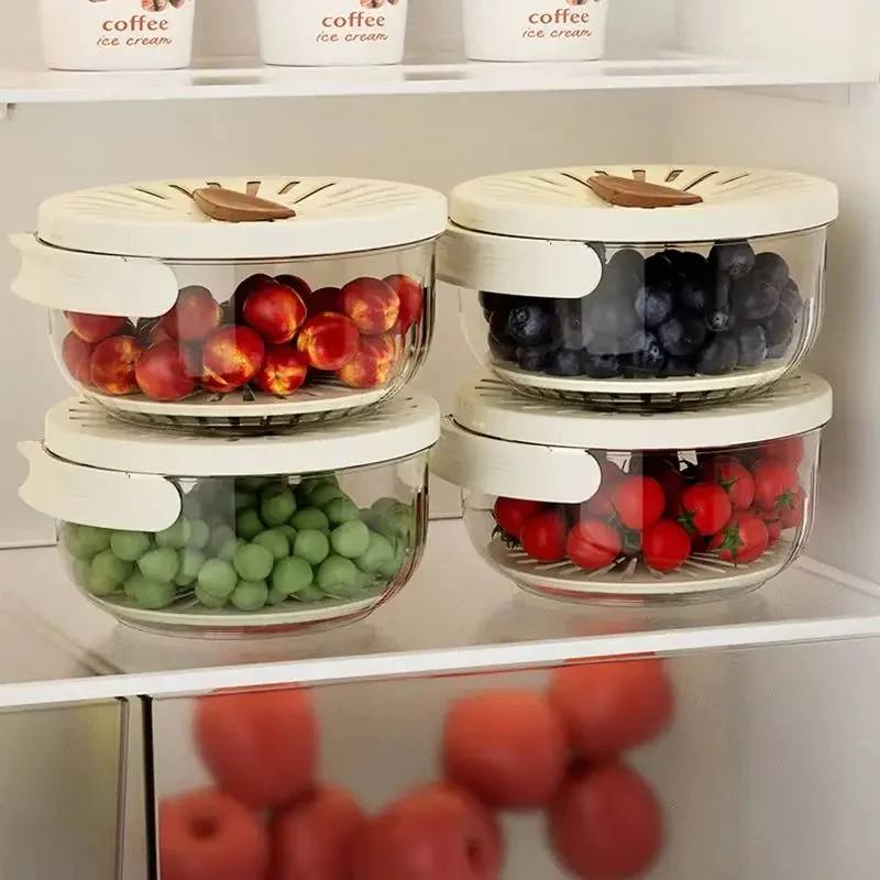 Práctico cuenco colador de cocina 2 en 1