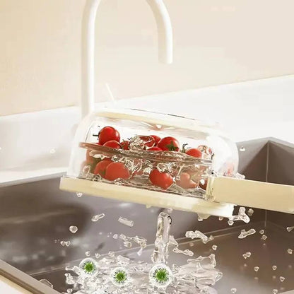 Práctico cuenco colador de cocina 2 en 1