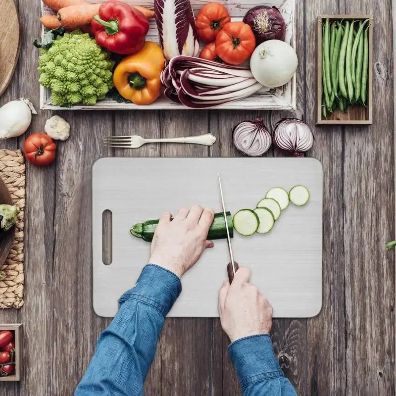 Tabla de cortar de metal duradera para cocina