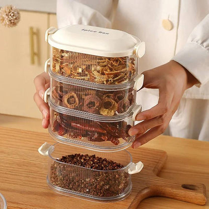 Contenedores compactos para especias de cocina
