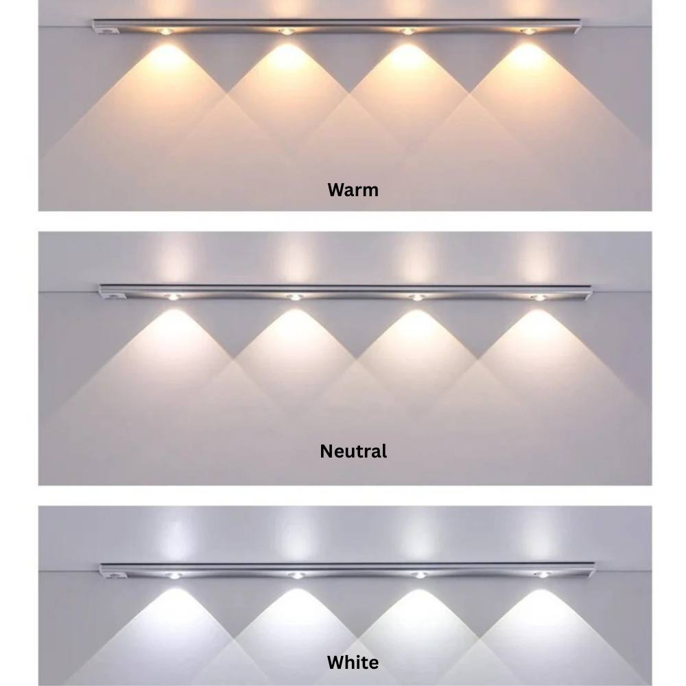 Iluminación LED Brillante con Sensor para Debajo de Gabinetes de Cocina