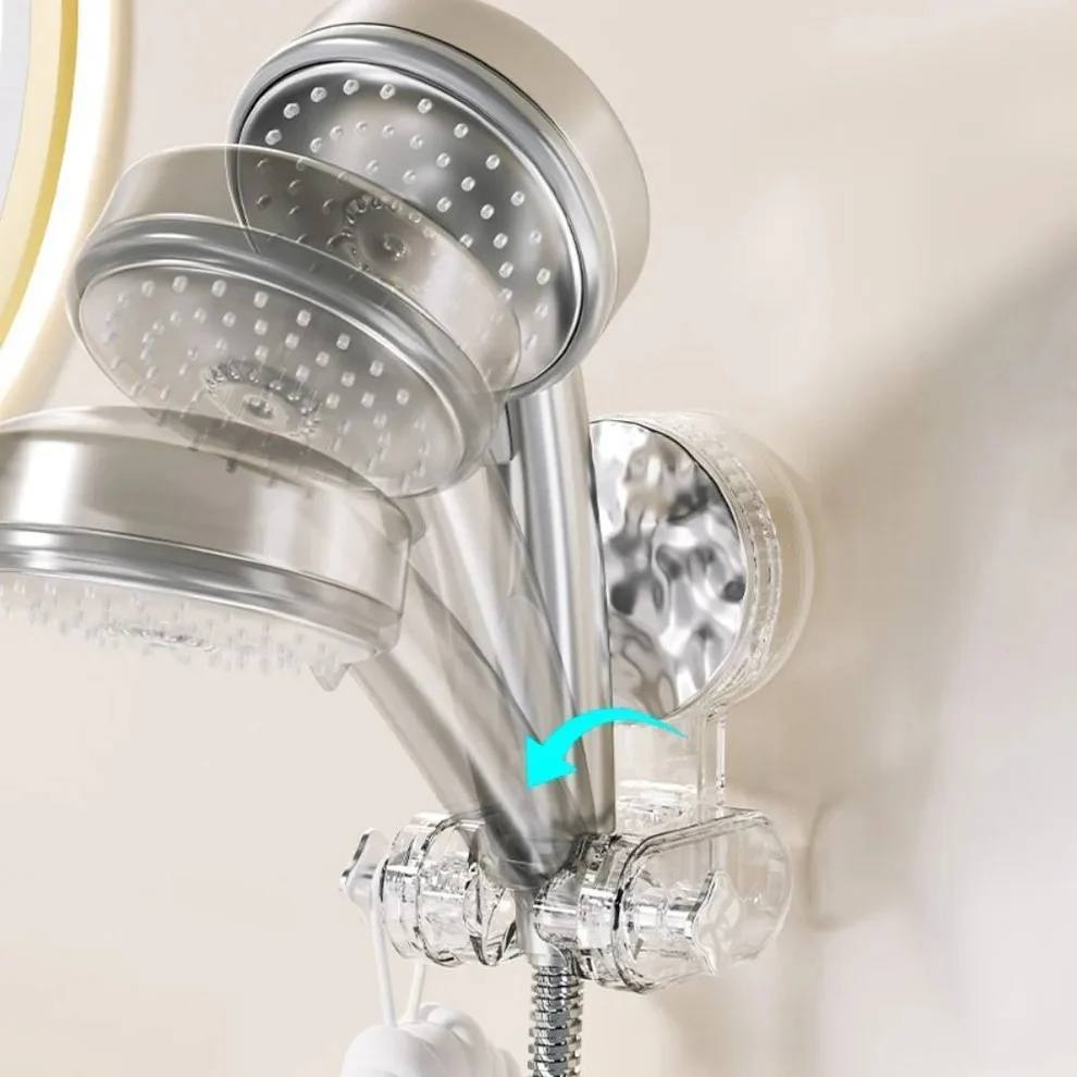 Soporte Flexible para Cabezal de Ducha con Ventosa Potente