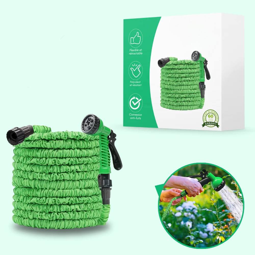Manguera de Agua Flexible con 10 Tipos de Rociado y Diseño Antifugas