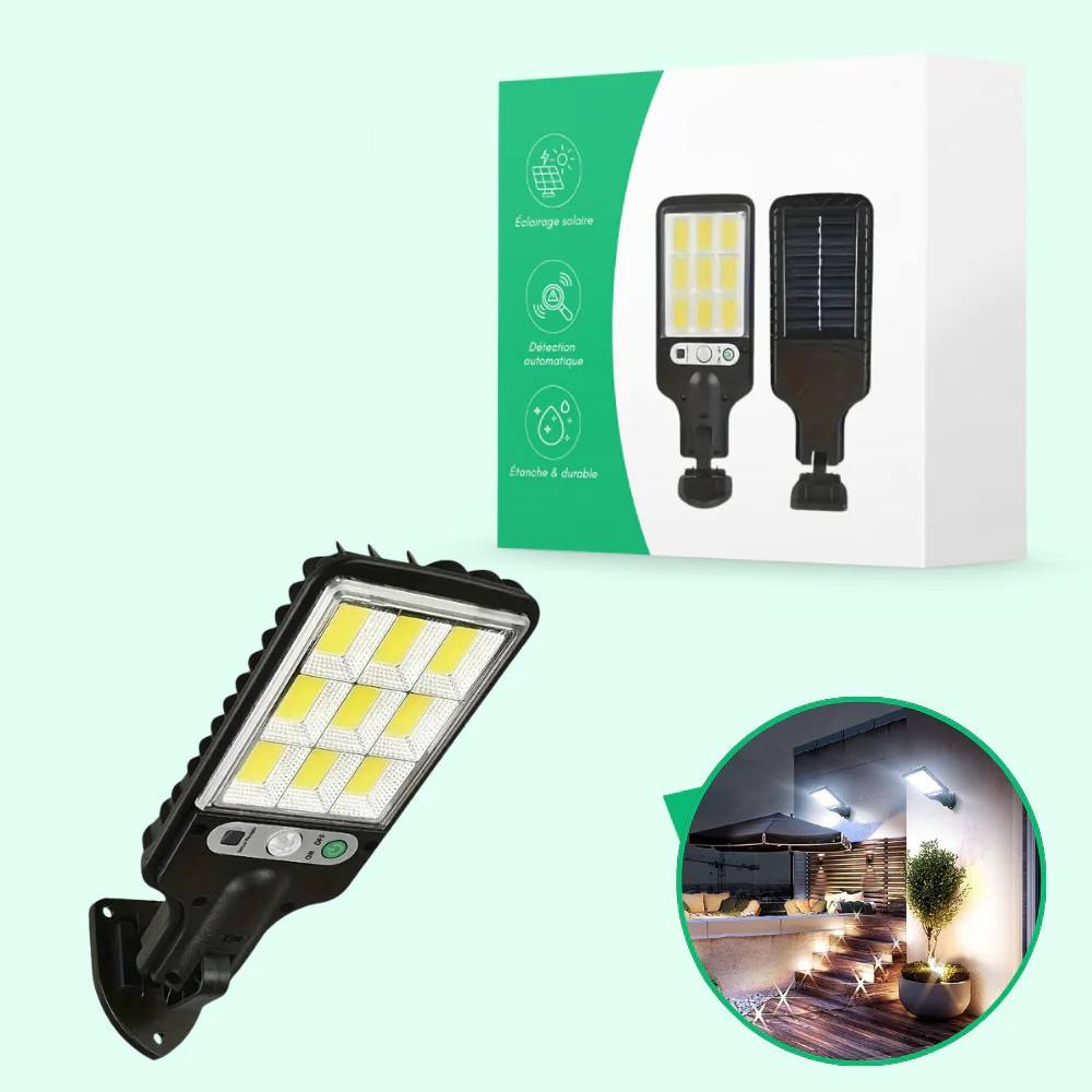 Lámpara de pared solar con sensor de movimiento para exteriores